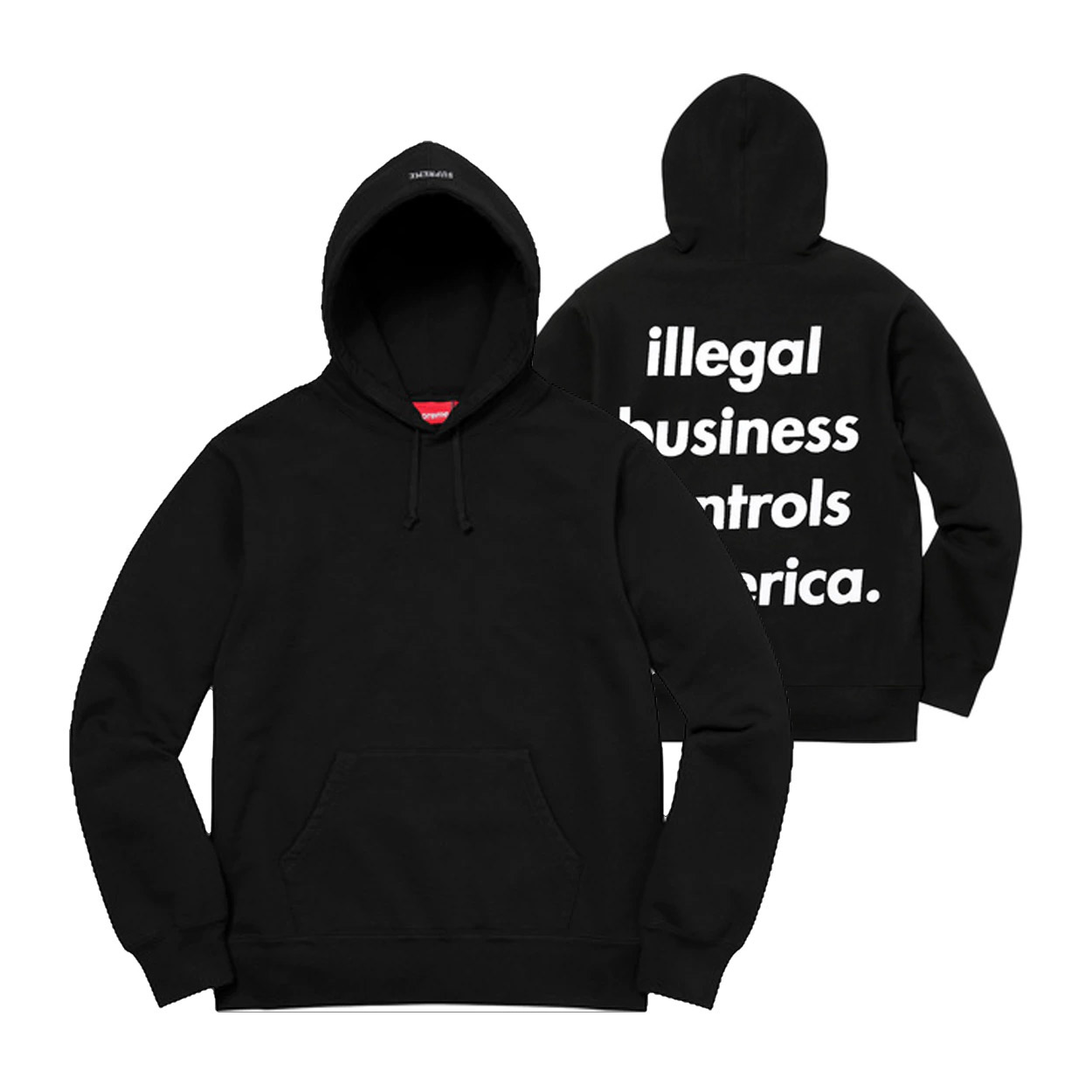 supreme illegal business hooded sweatshirt