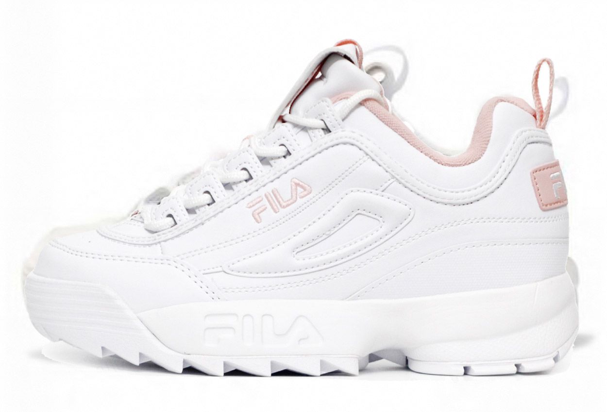 fila disruptor 2 white with pink