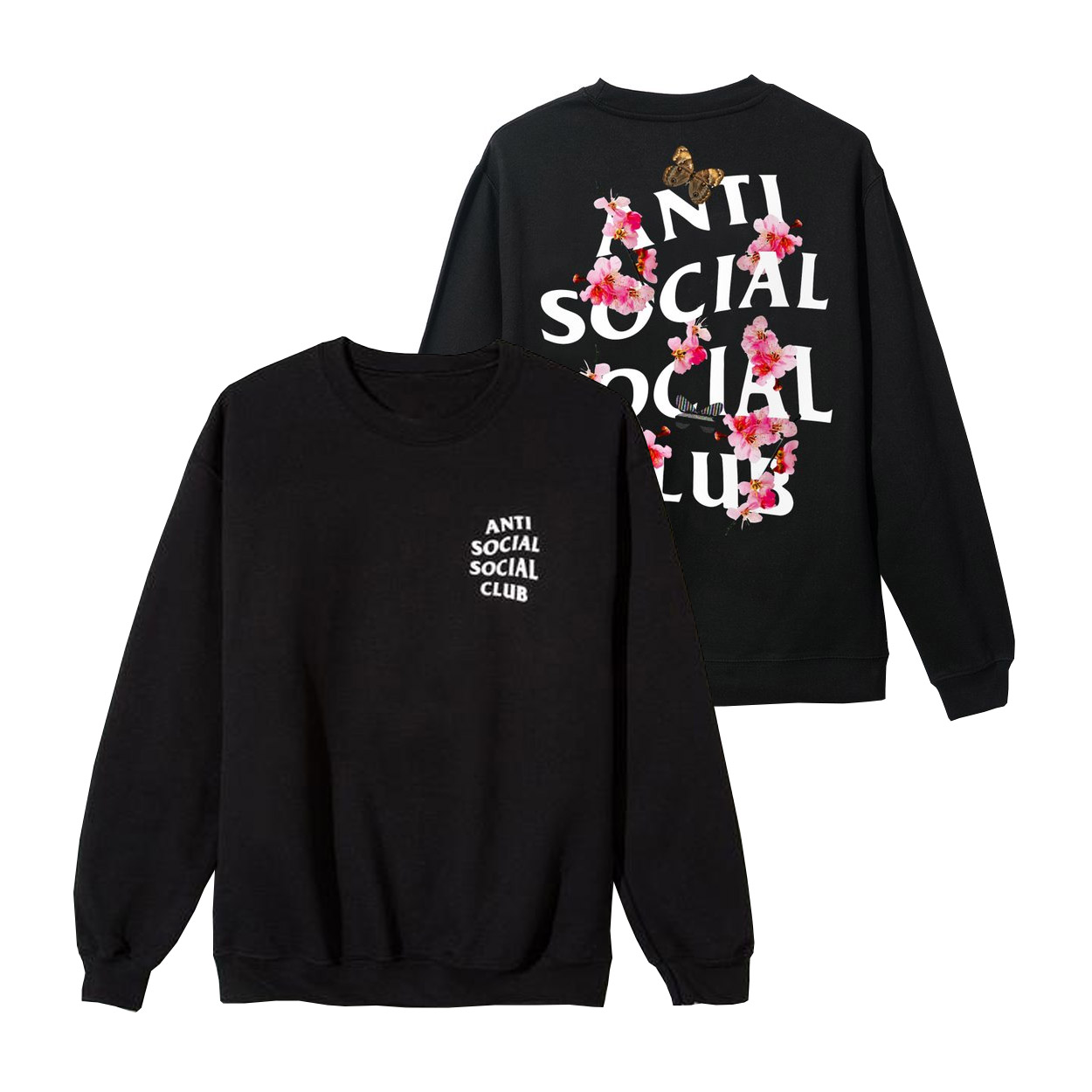 anti social social club kkoch black hoodie