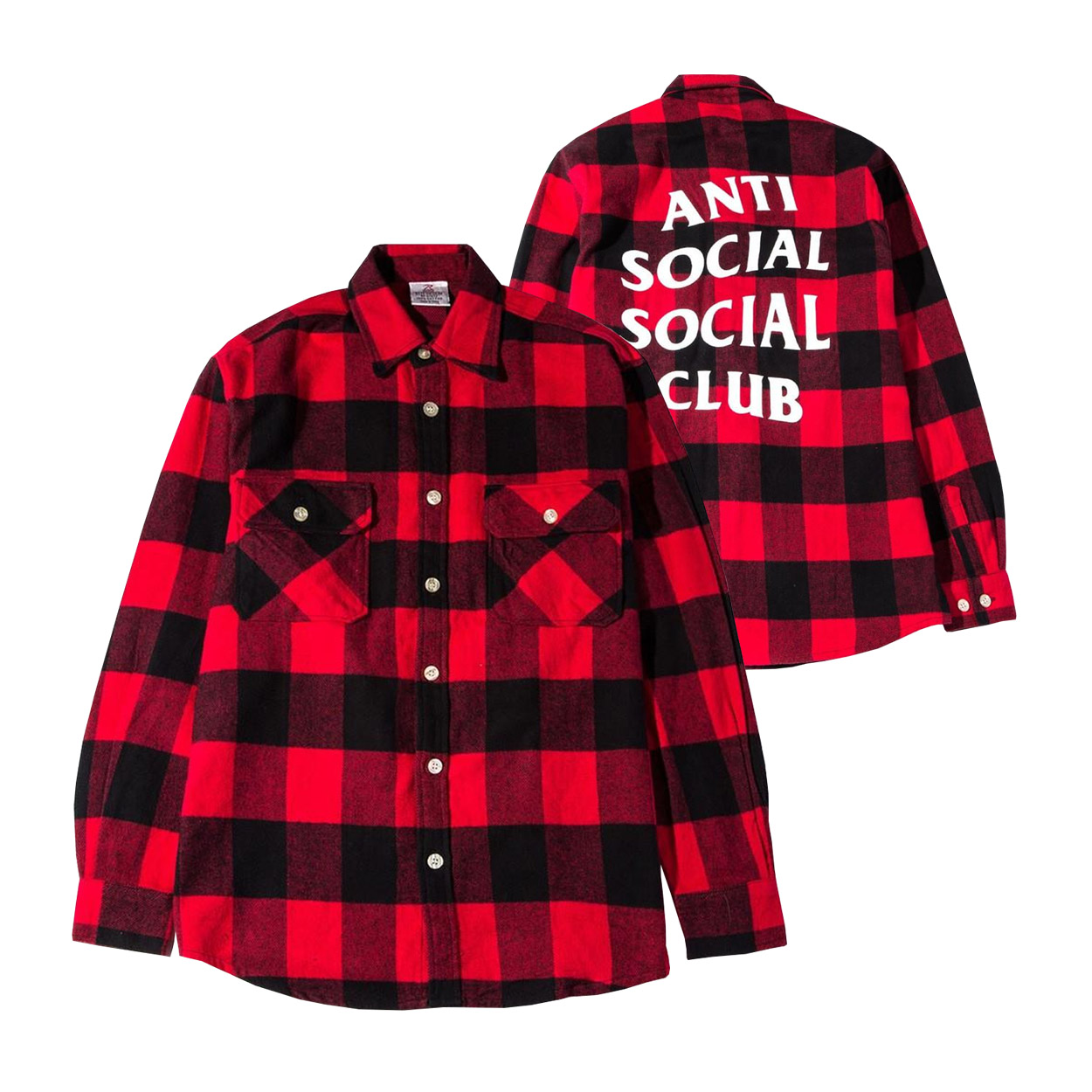 anti social social club red flannel