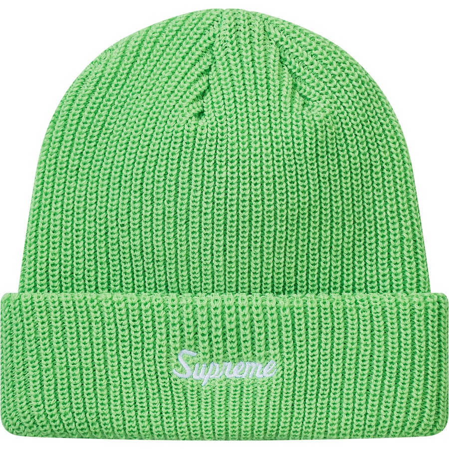 supreme loose gauge beanie green