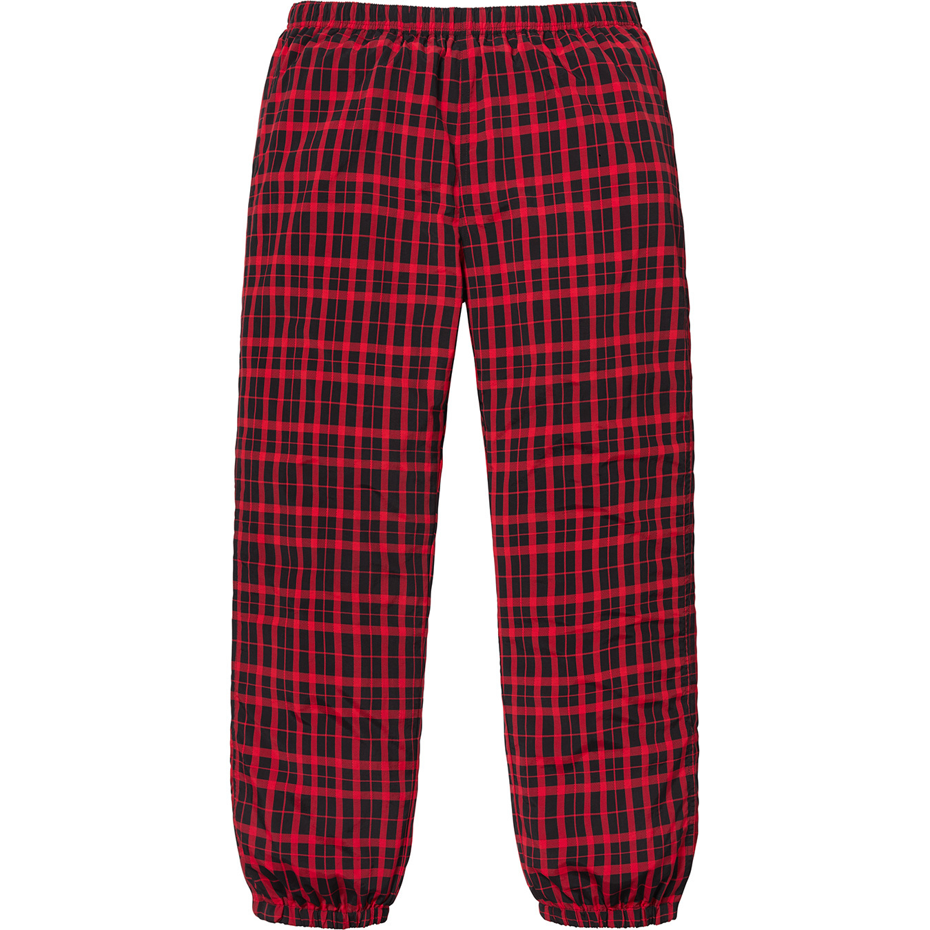 supreme nylon plaid track pants