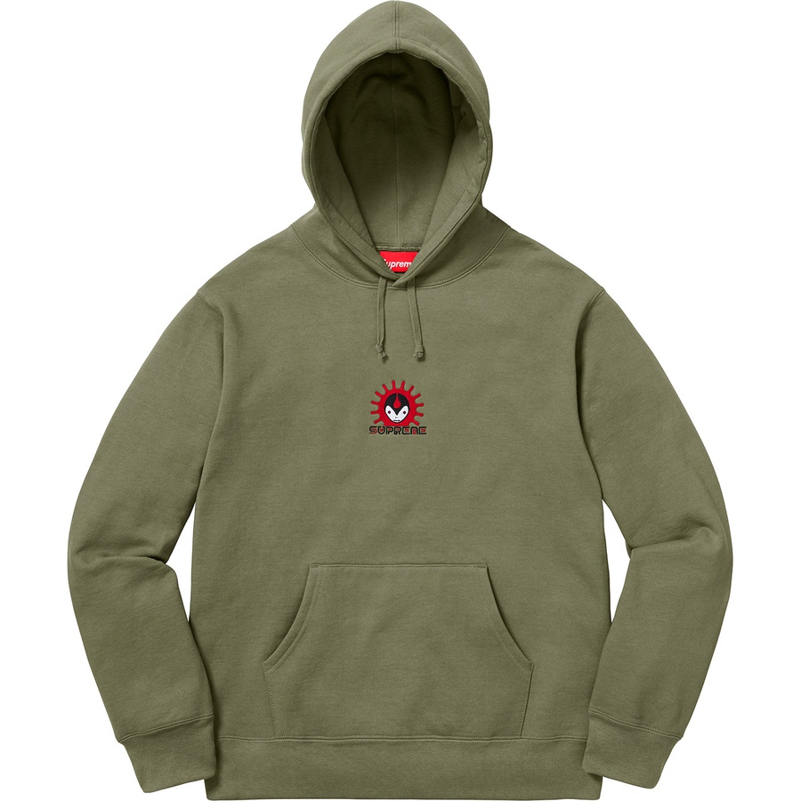 supreme tricolor hooded sweatshirt ash grey