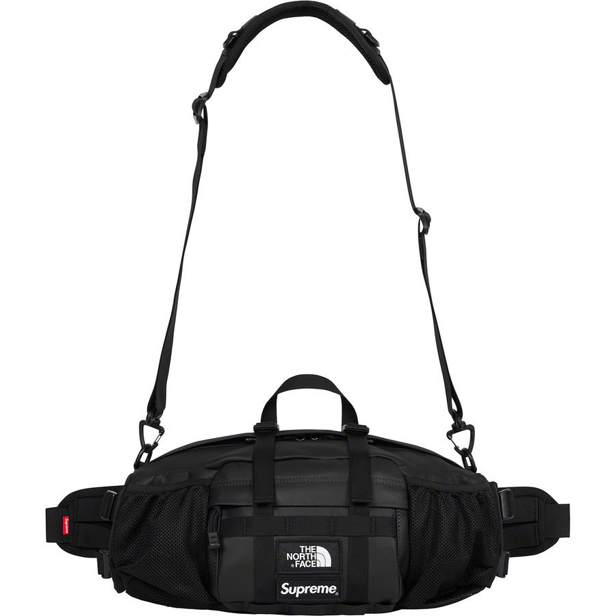 supreme the north face leather mountain waist bag black
