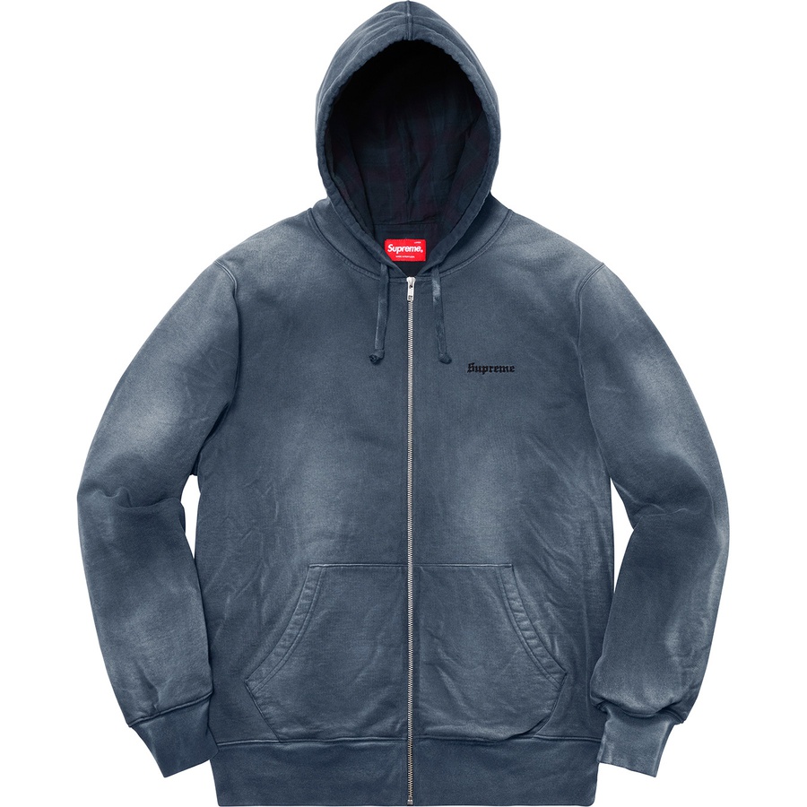 bleached zip up sweatshirt supreme