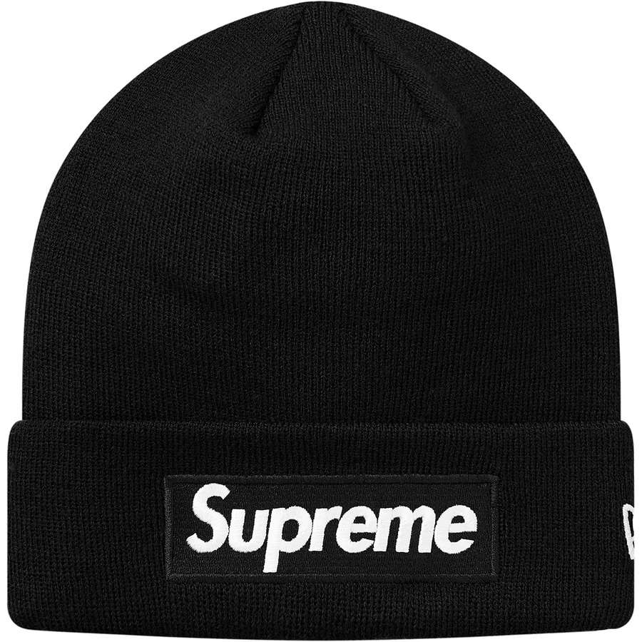 supreme box logo beanie black