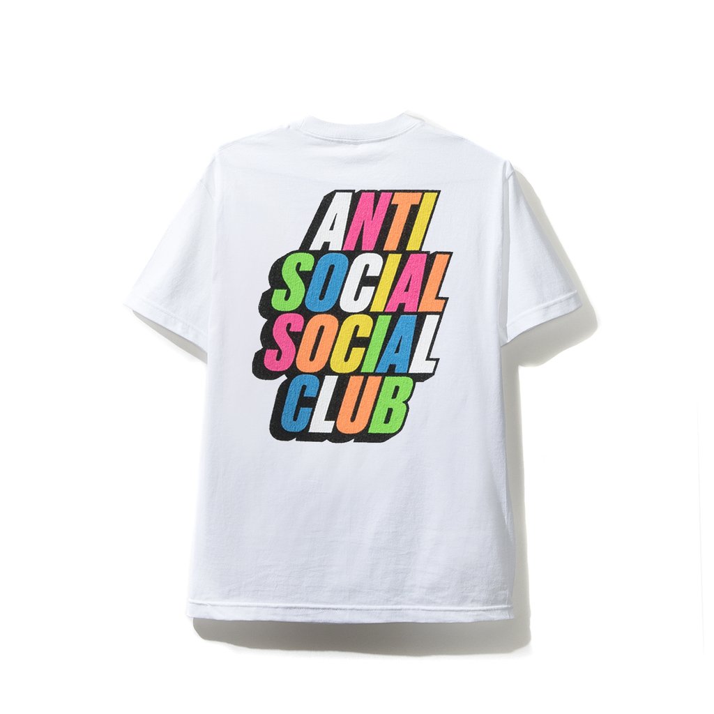 anti social social club rainbow t shirt