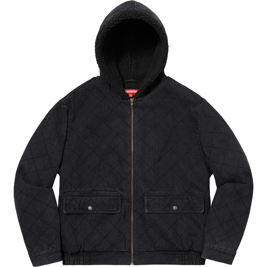 supreme quilted denim pilot jacket