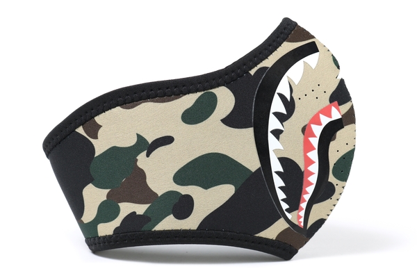 Download Bape Fw18 1st Camo Shark Mask Yellow Novelship PSD Mockup Templates
