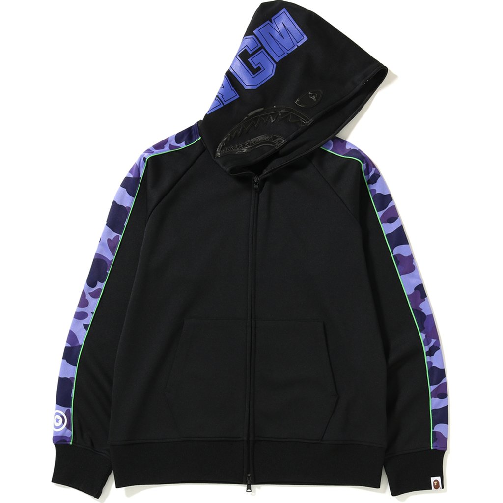 bape applique shark hoodie