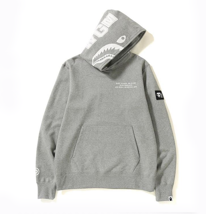 bape wide pullover hoodie