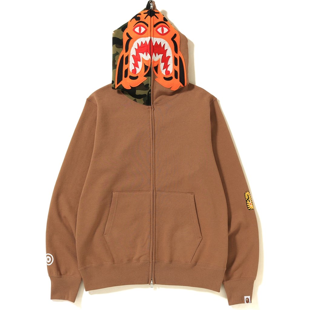 bape orange tiger hoodie