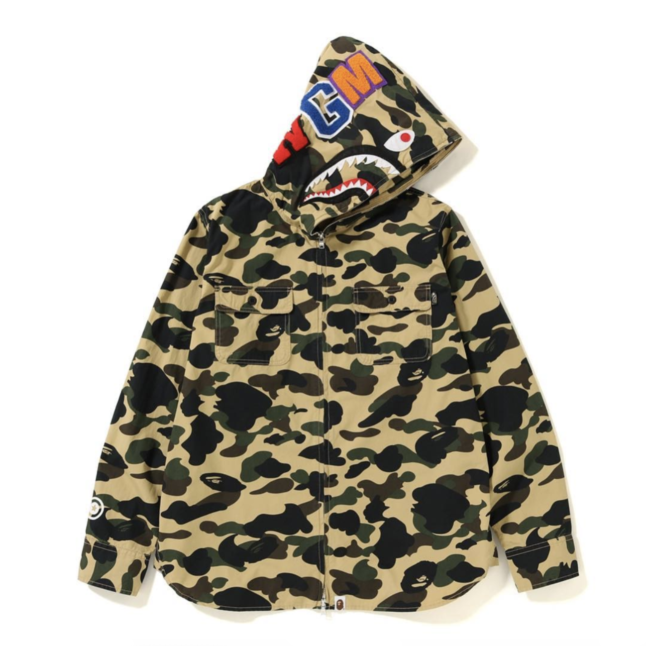 1st camo shark hoodie shirt