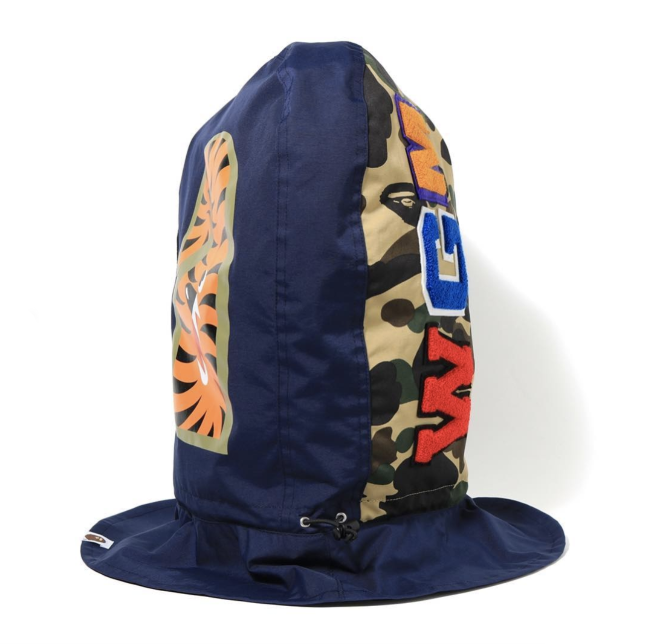 Download Bape 1st Camo Shark Face Mask Hoodie Yellow Navy Novelship PSD Mockup Templates