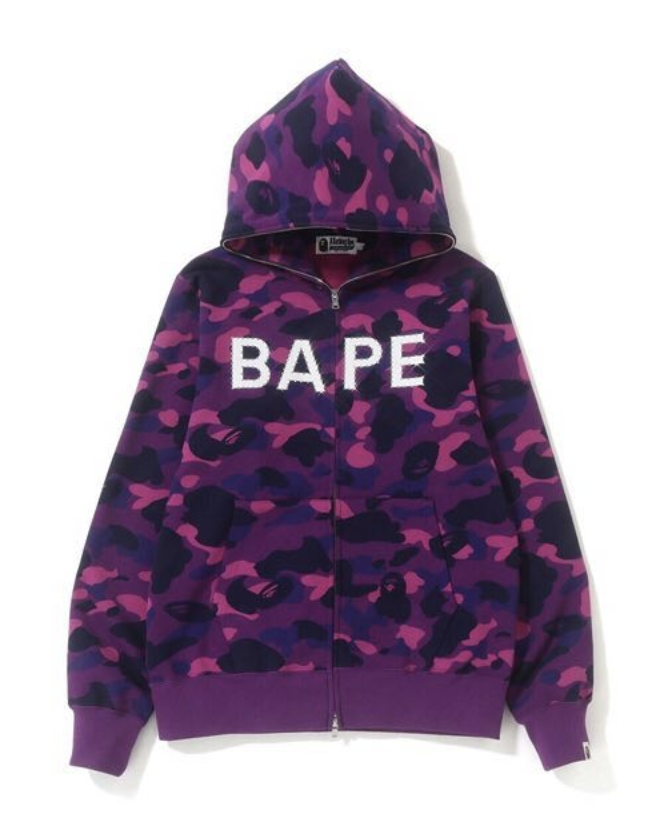 real purple bape hoodie