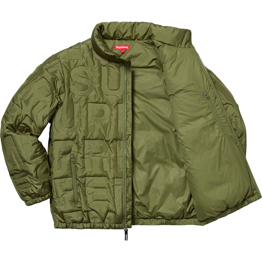 bonded logo puffy jacket supreme