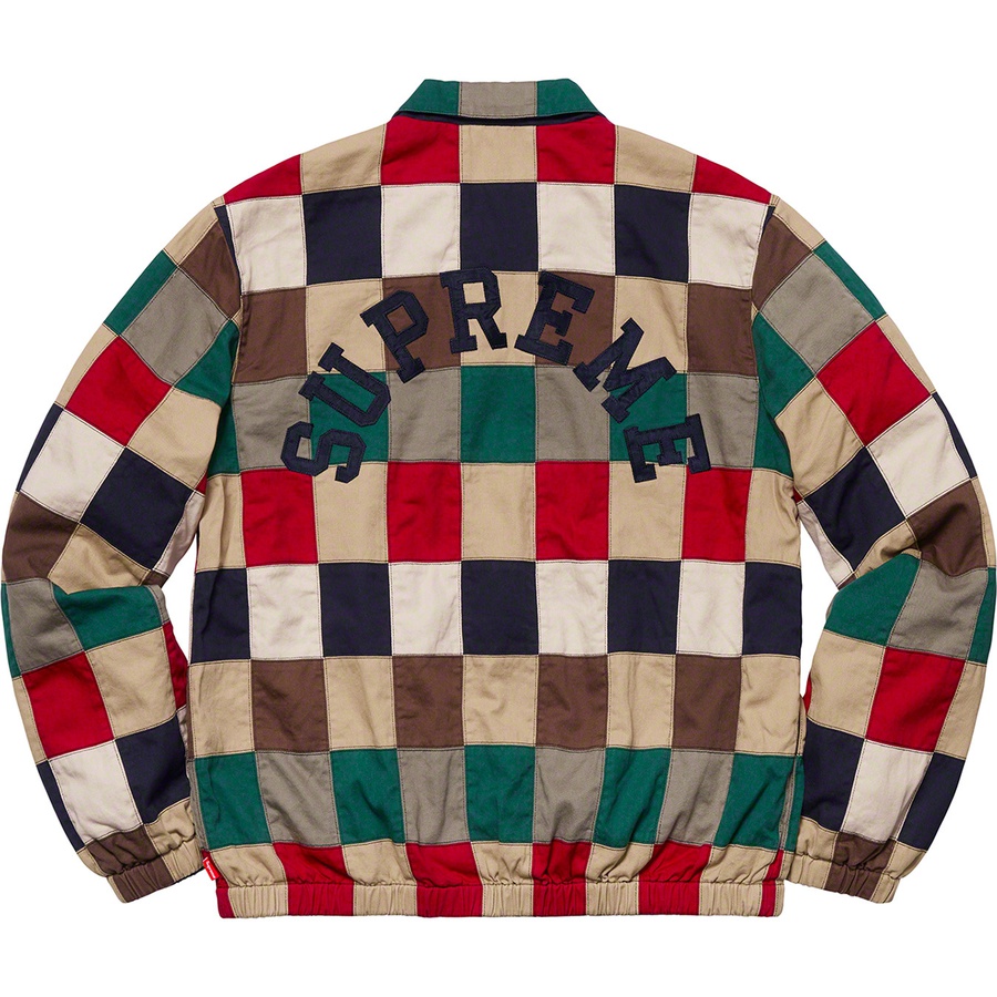 patchwork harrington jacket