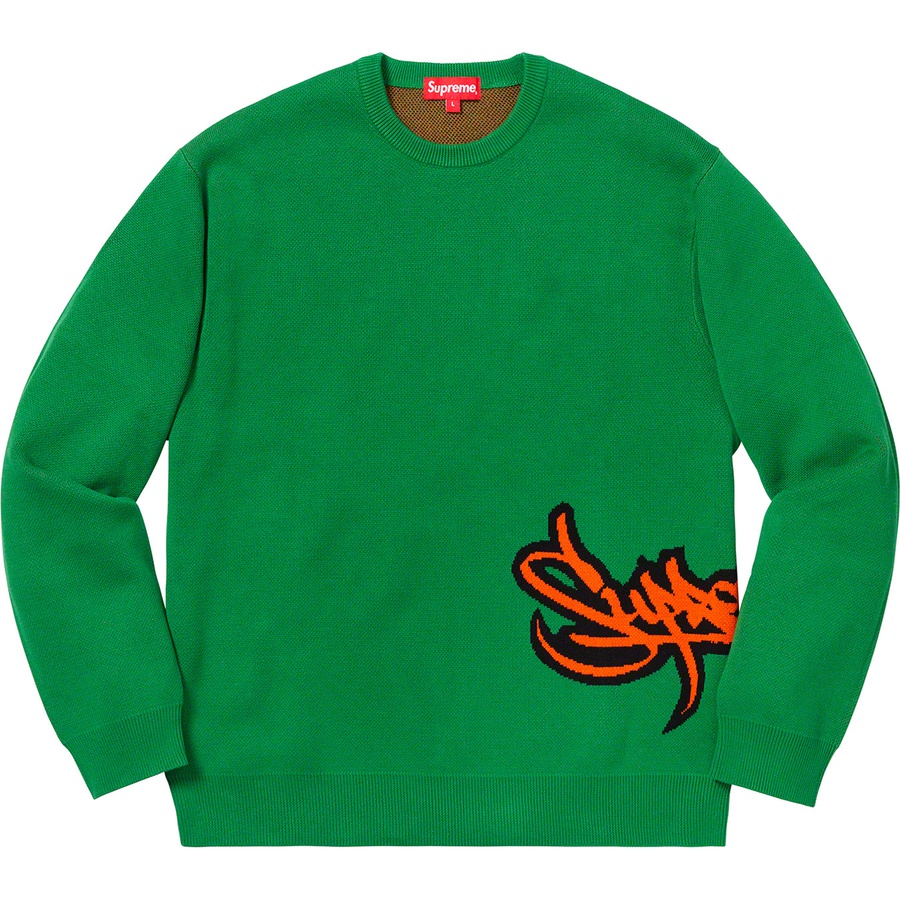 supreme tag logo sweater