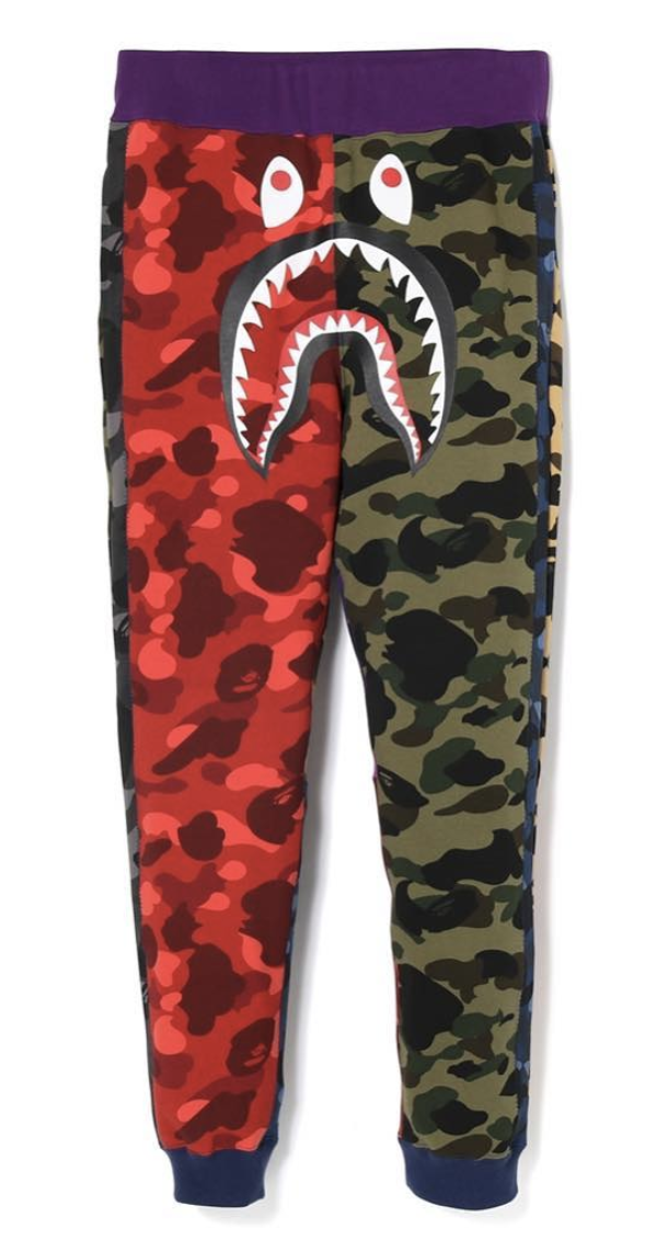 camo bape pants