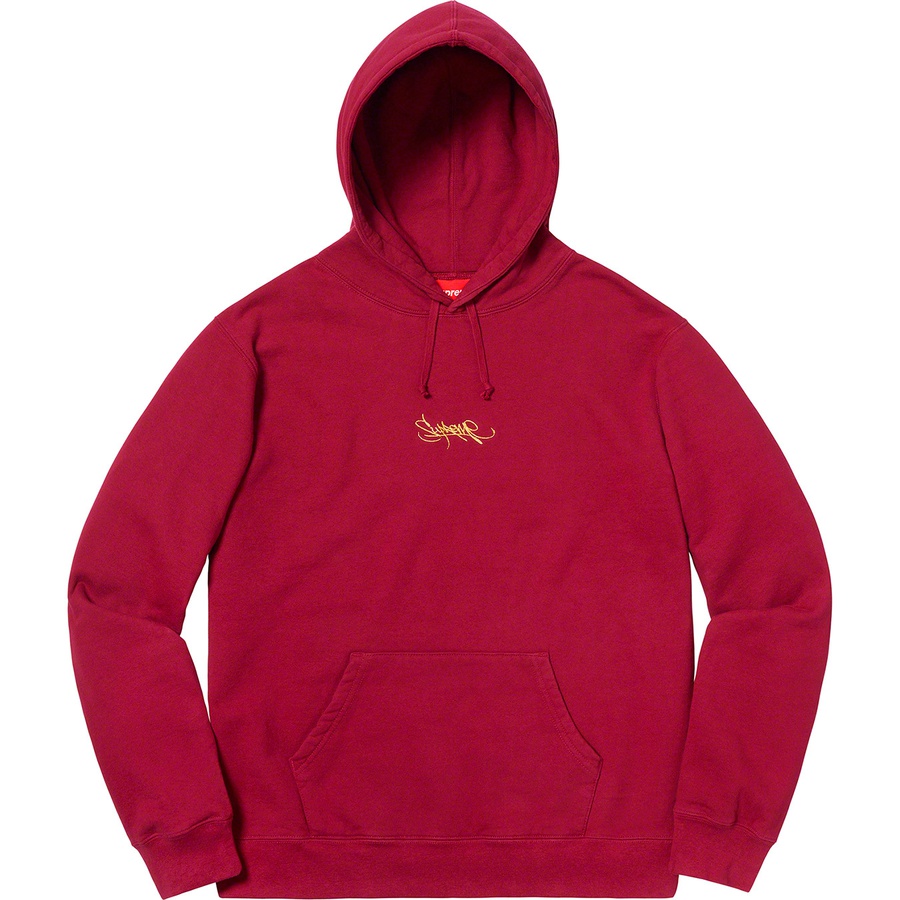 tag logo hooded sweatshirt supreme