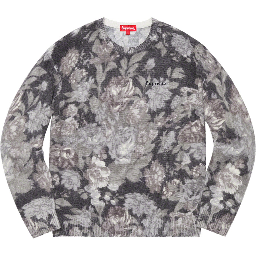 printed floral angora sweater