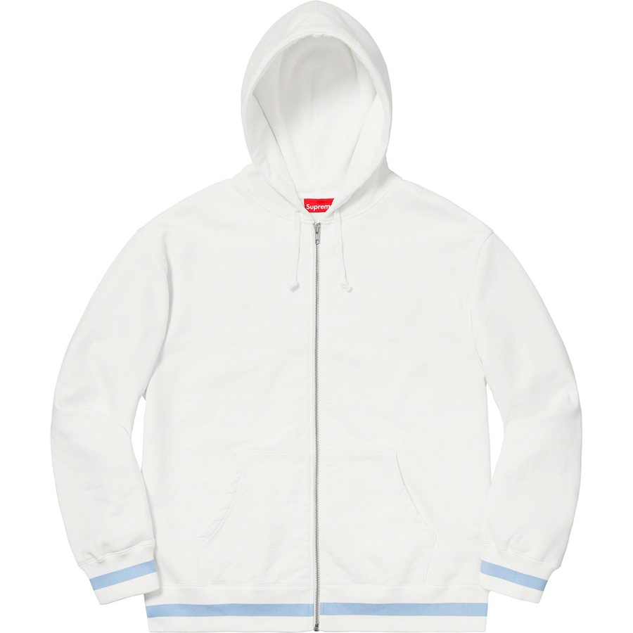 supreme old english stripe zip up sweatshirt