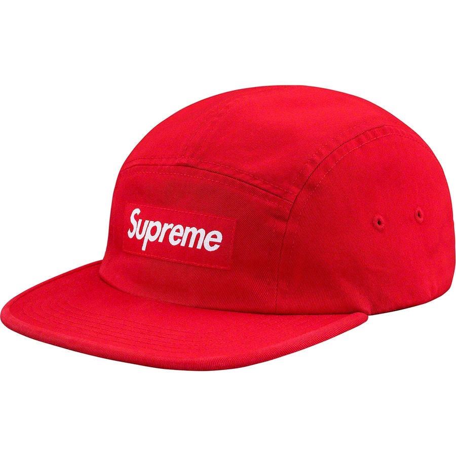Supreme Washed Chino Twill Camp Cap Red - Novelship