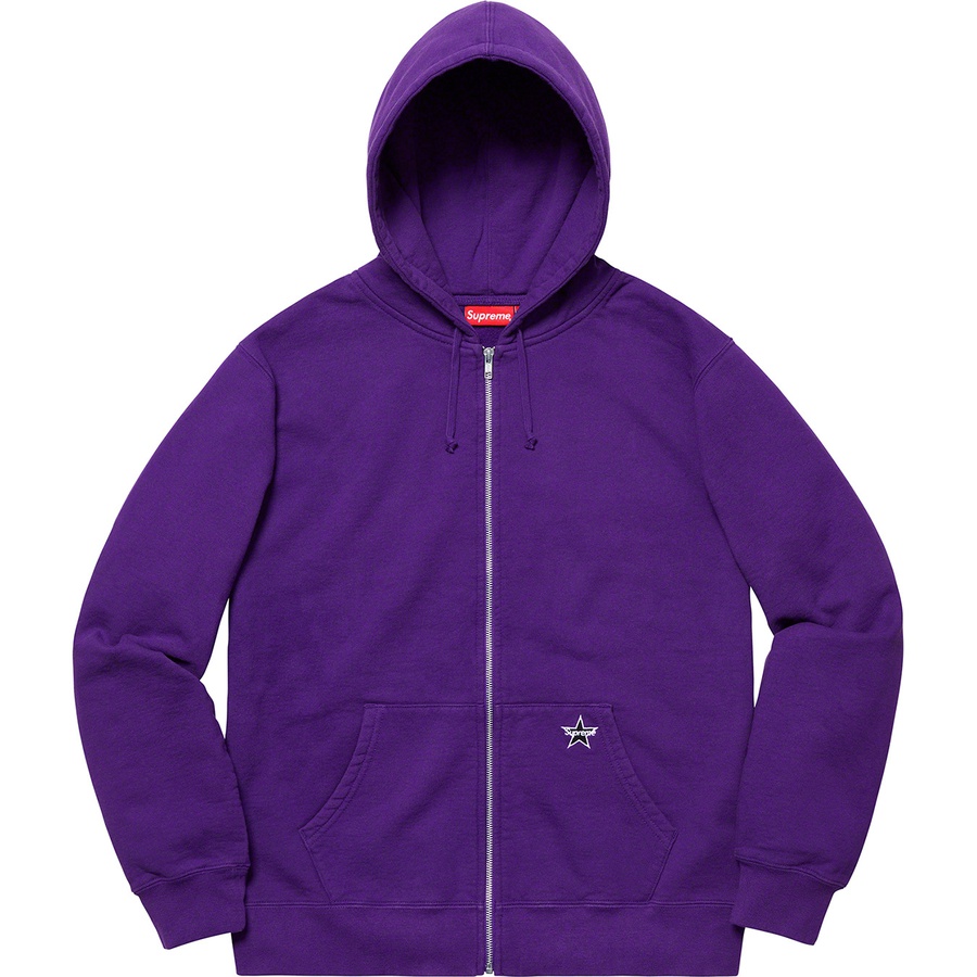 purple zip up sweatshirt