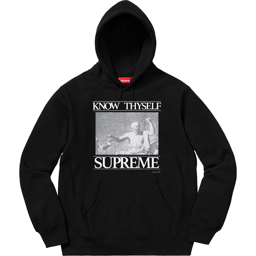 supreme know thyself hooded sweatshirt