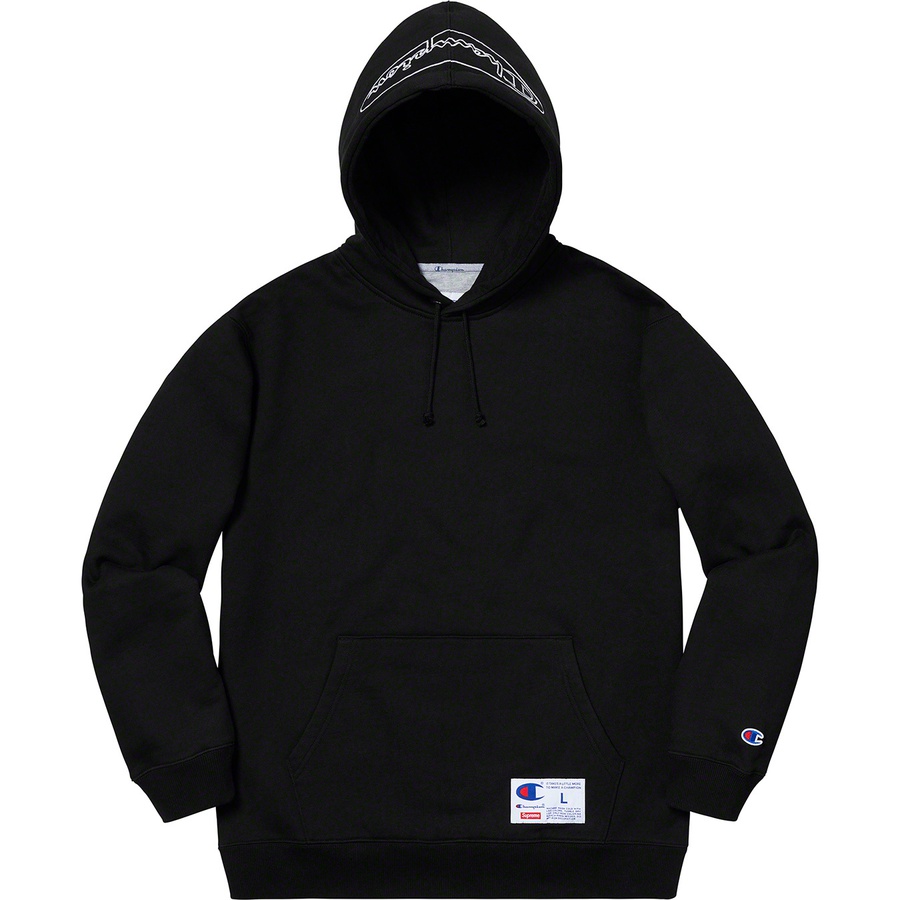 supreme champion black hoodie