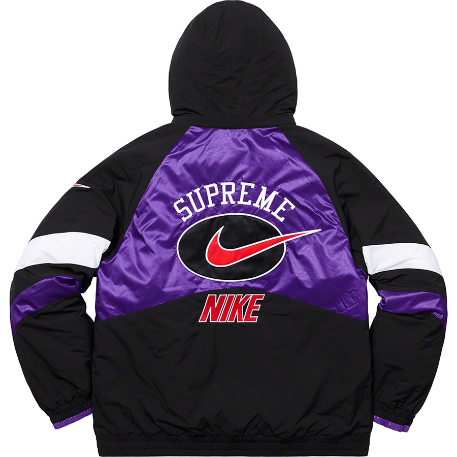 supreme nike hooded sport jacket purple