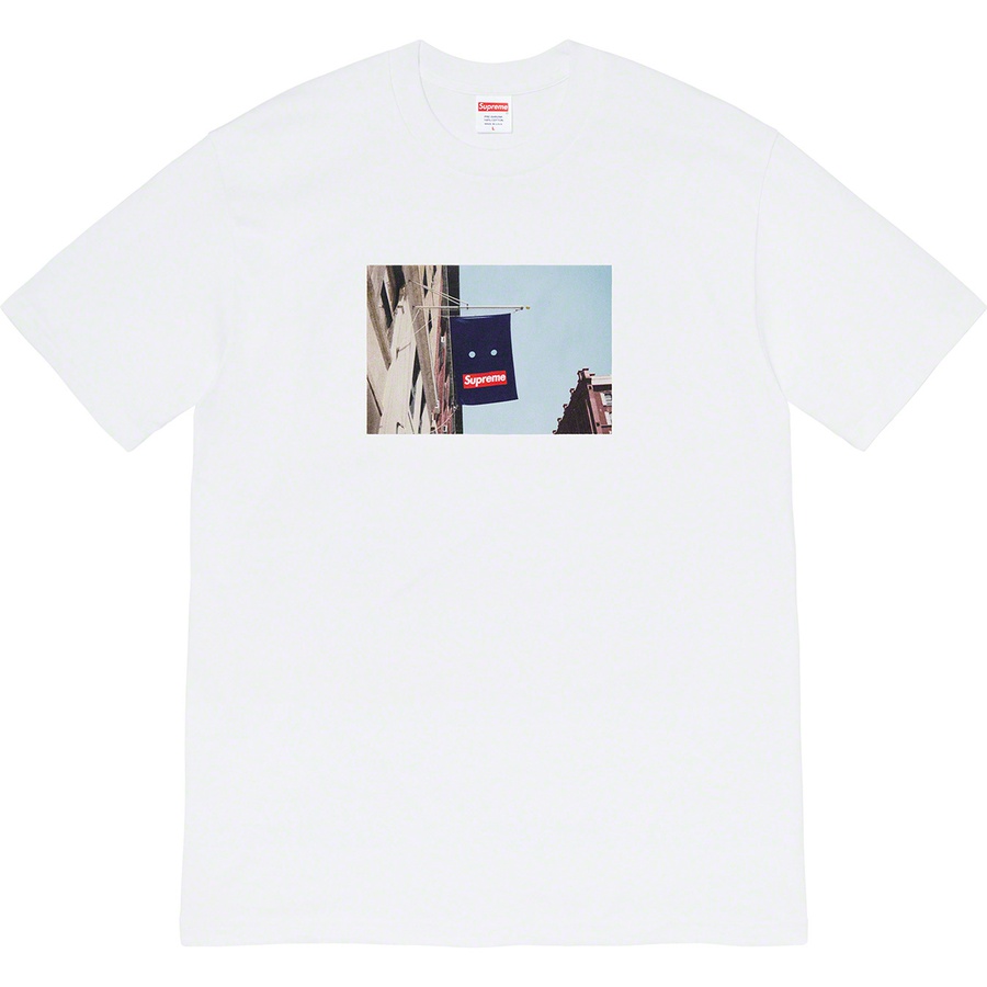 Supreme banner tee grey Clearance