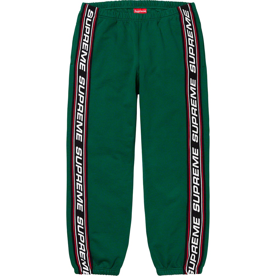 supreme text rib sweatpant