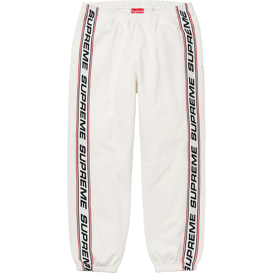 supreme text rib sweatpant