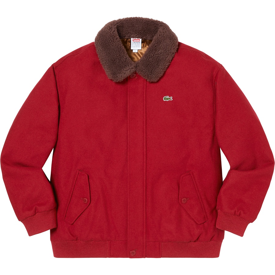 red lacoste jacket