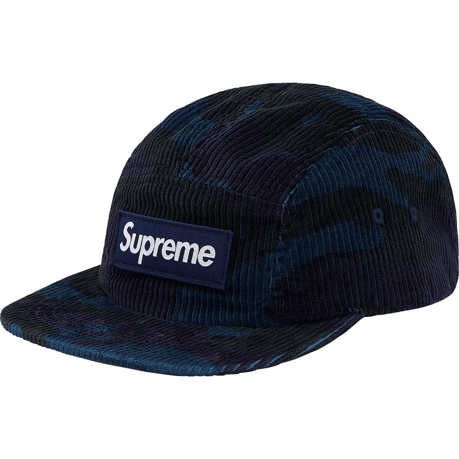 Supreme Camo Corduroy Camp Cap Navy 