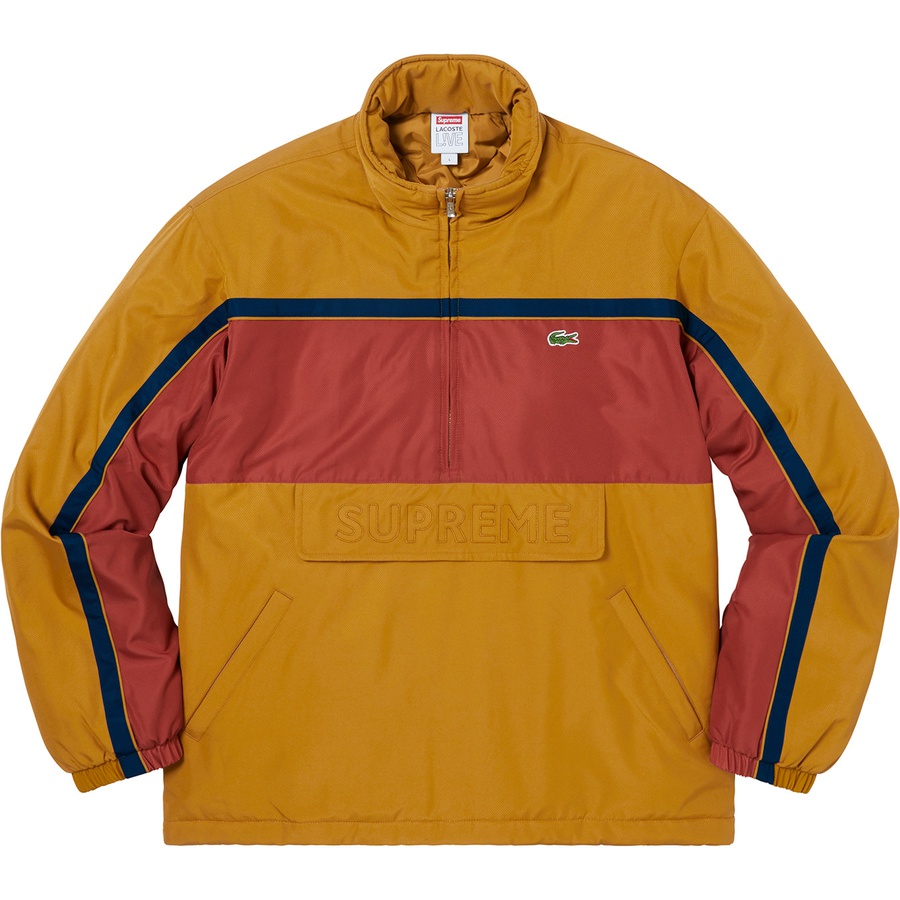 supreme lacoste puffy half zip pullover