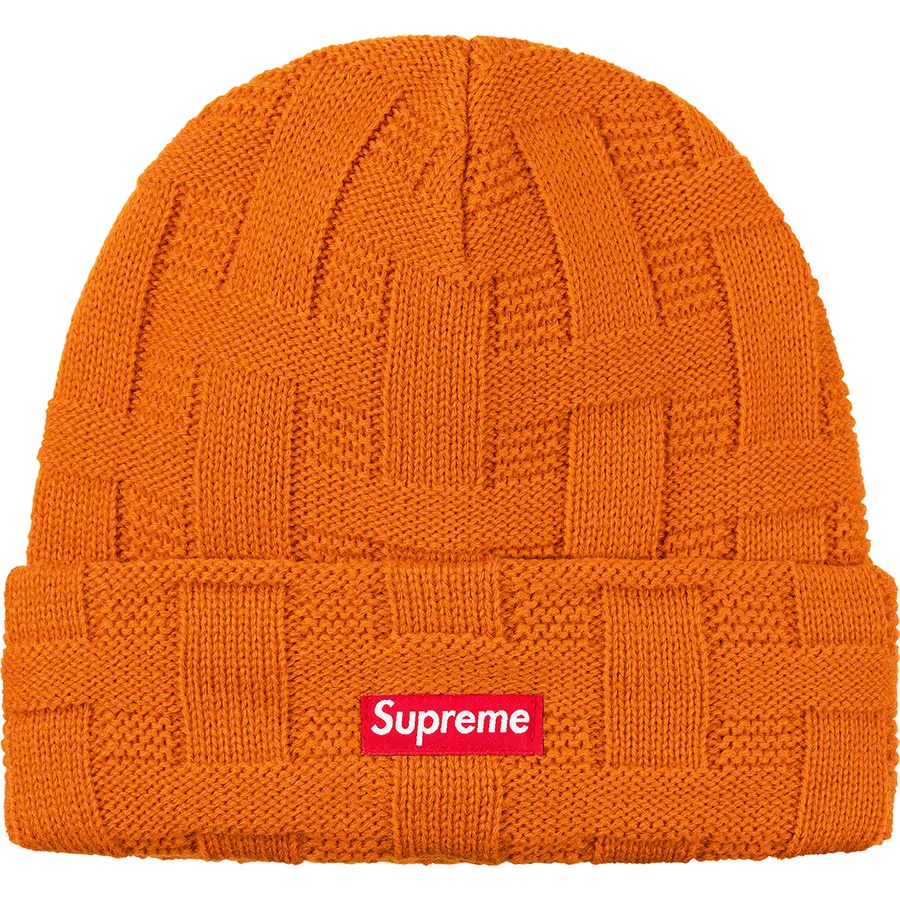 supreme basket weave beanie