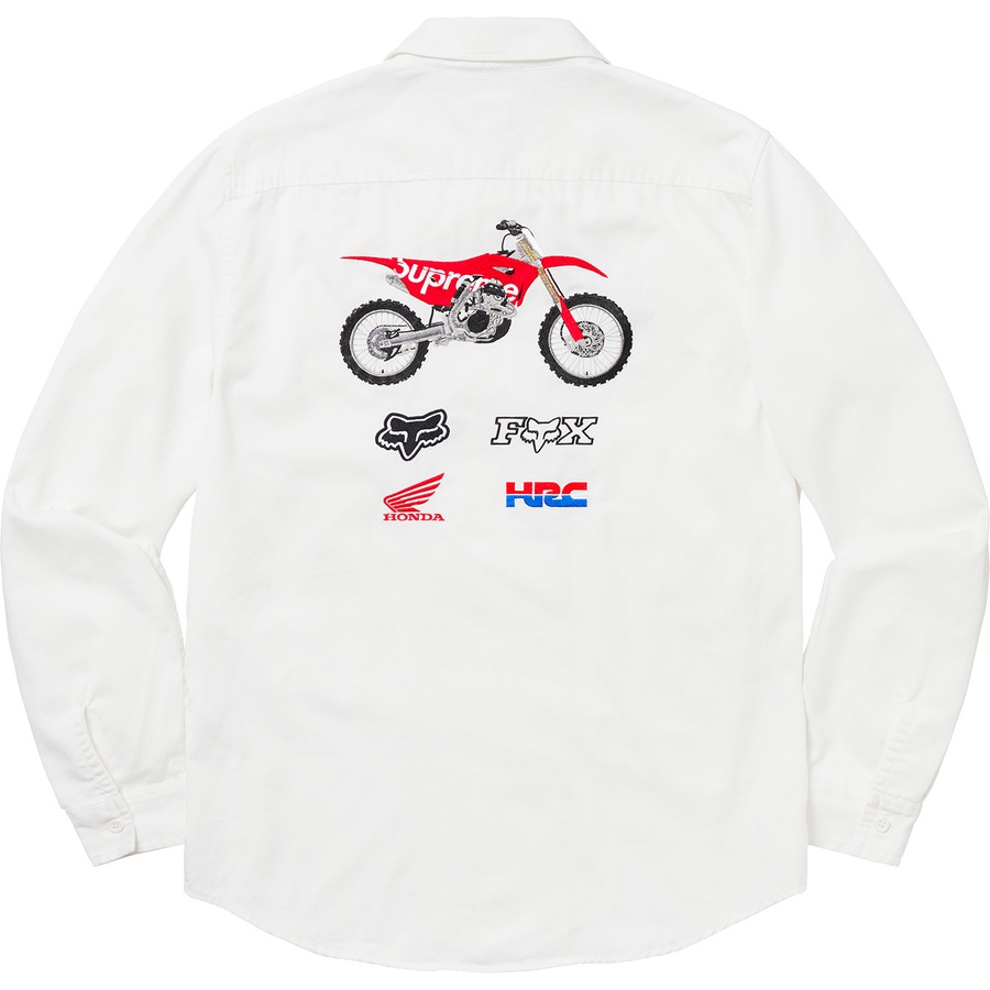 supreme honda fox racing work shirt