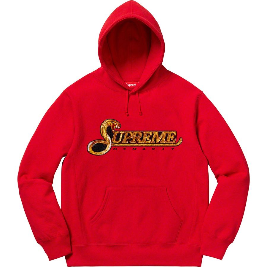 supreme sequin viper hooded sweatshirt