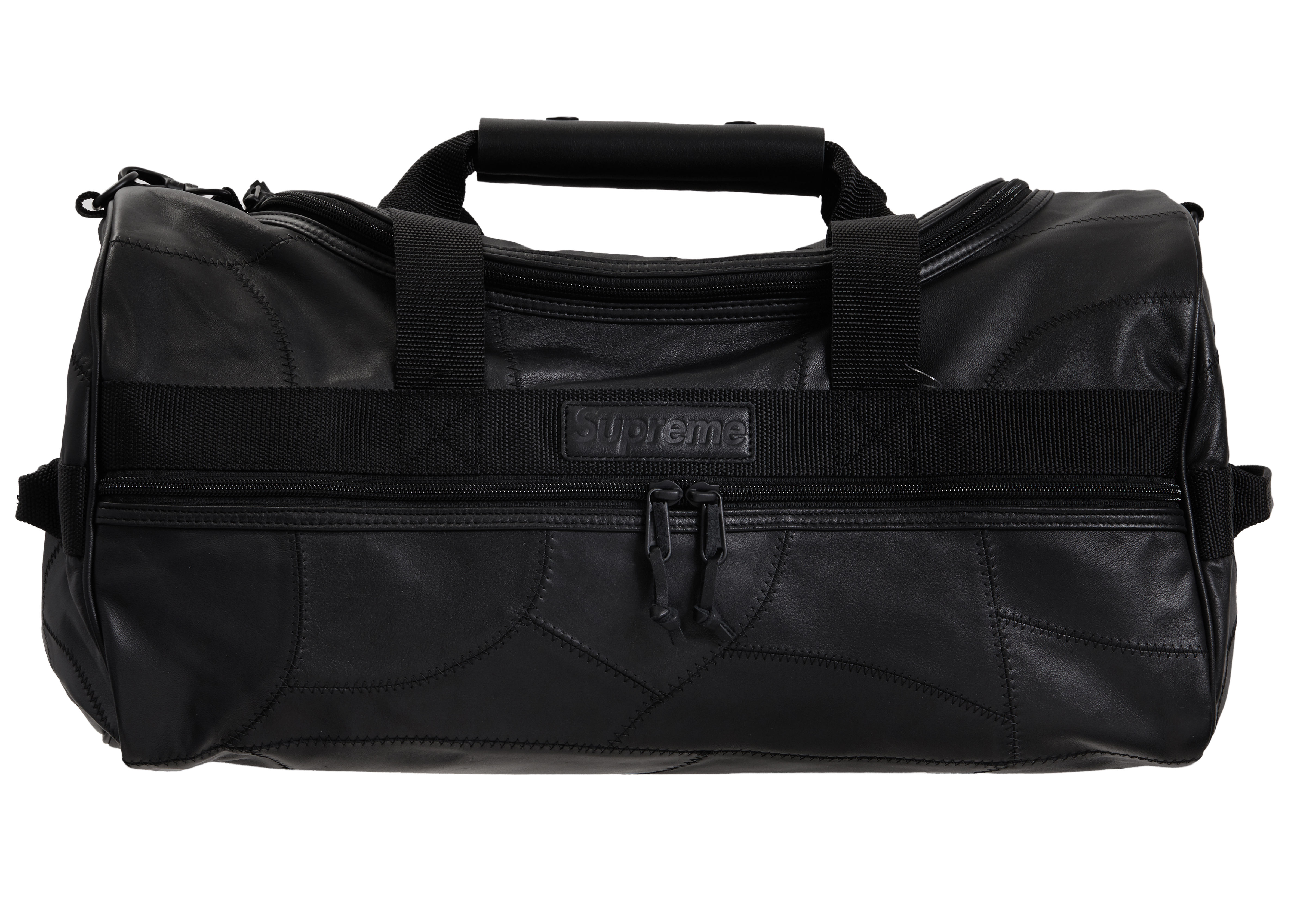 Supreme Patchwork Leather Duffel Bag Black Novelship