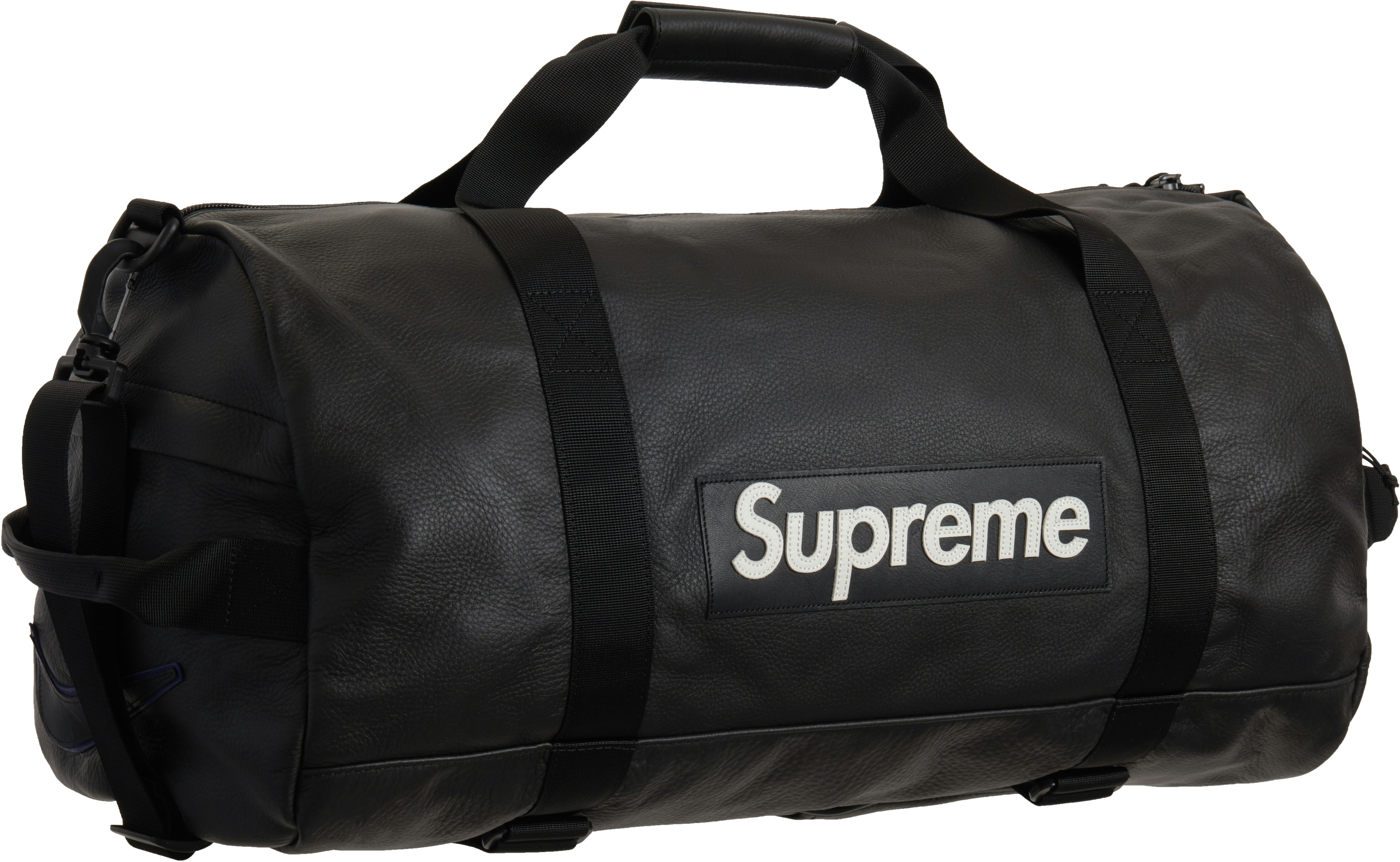 Supreme x Nike Leather Duffle Bag Black Novelship