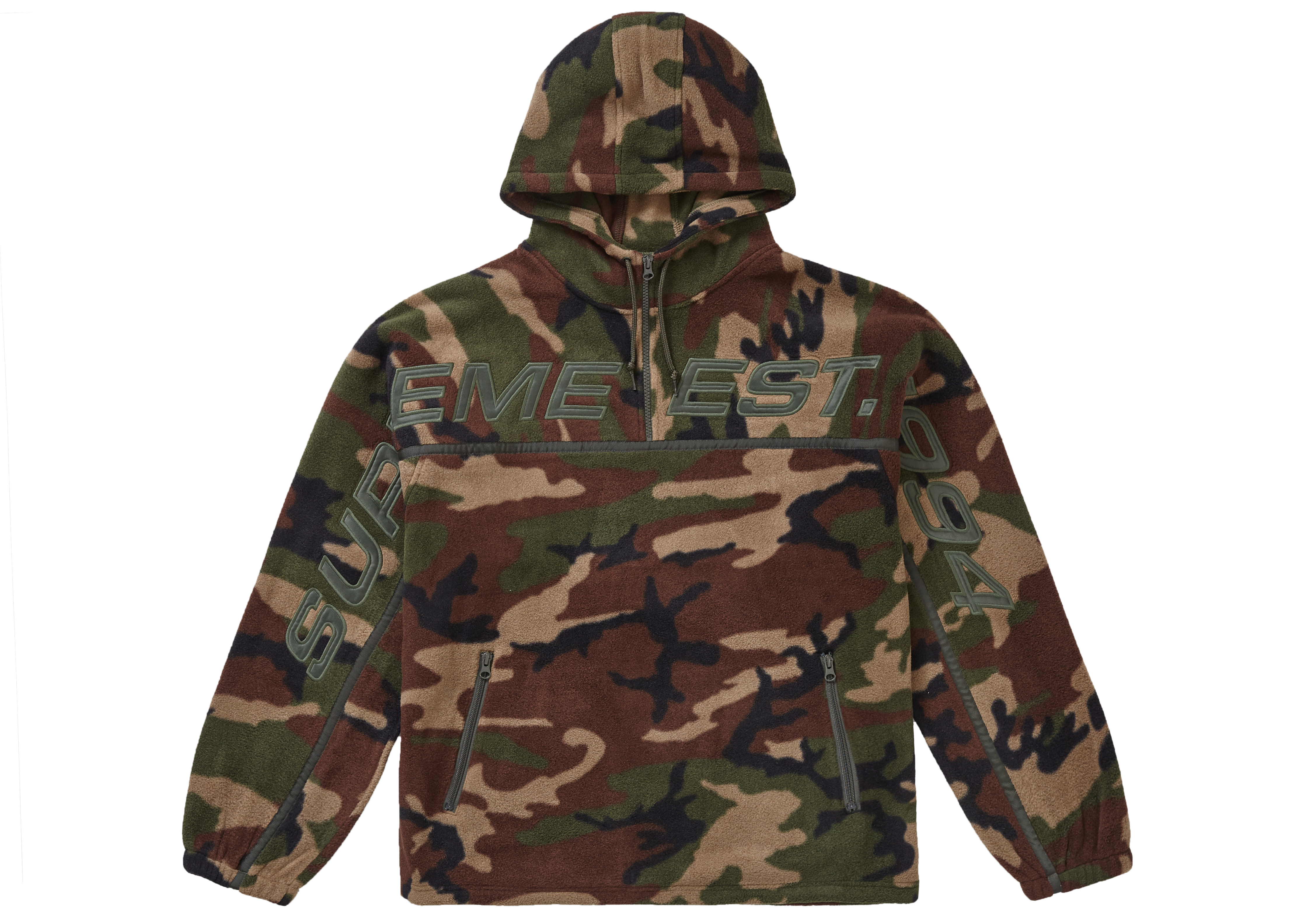 supreme polartec half zip hooded sweatshirt