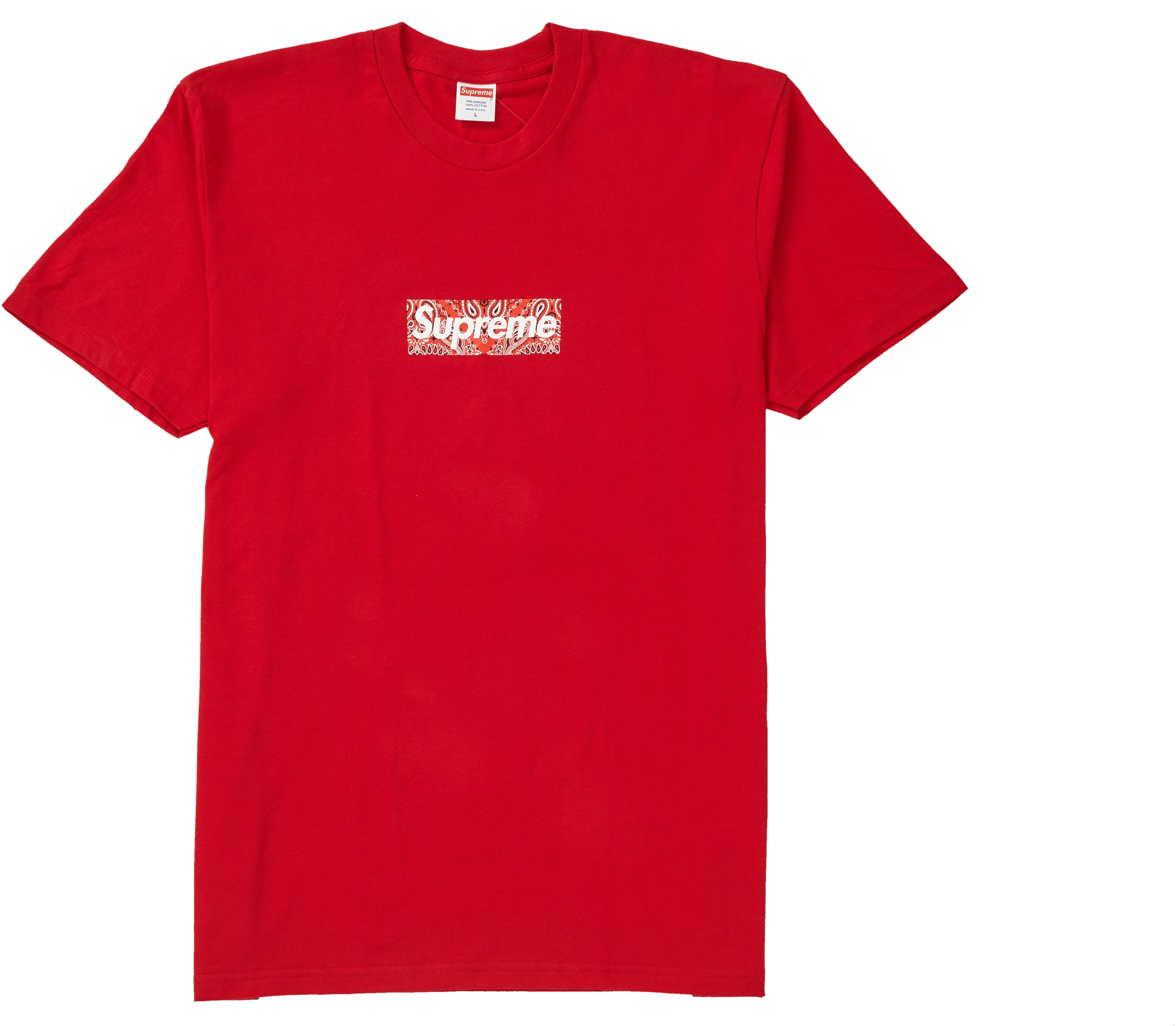 Supreme Bandana Box Logo Tee Red - Novelship