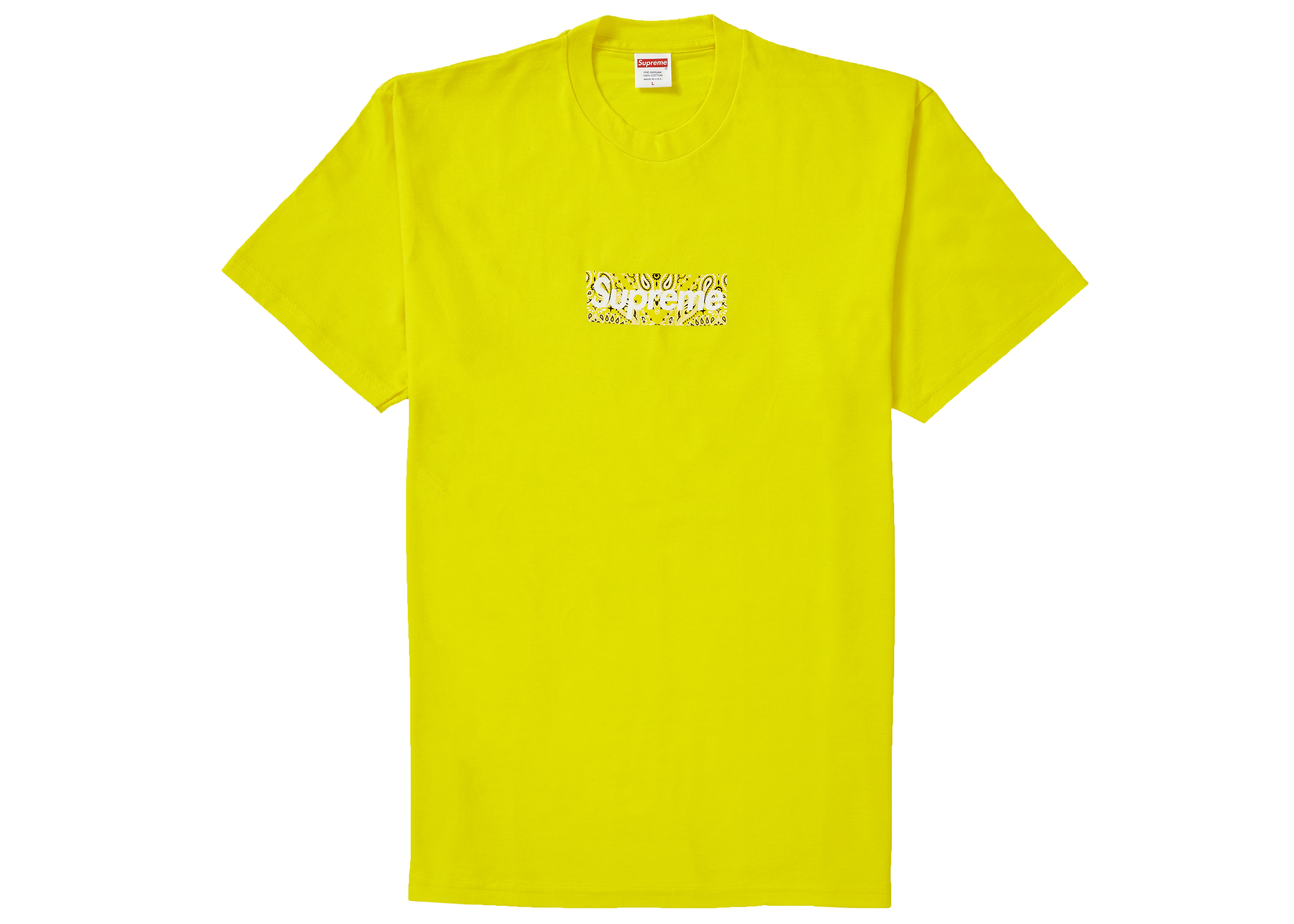 Supreme yellow t shirt on sale