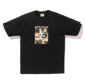 black and yellow anti social shirt