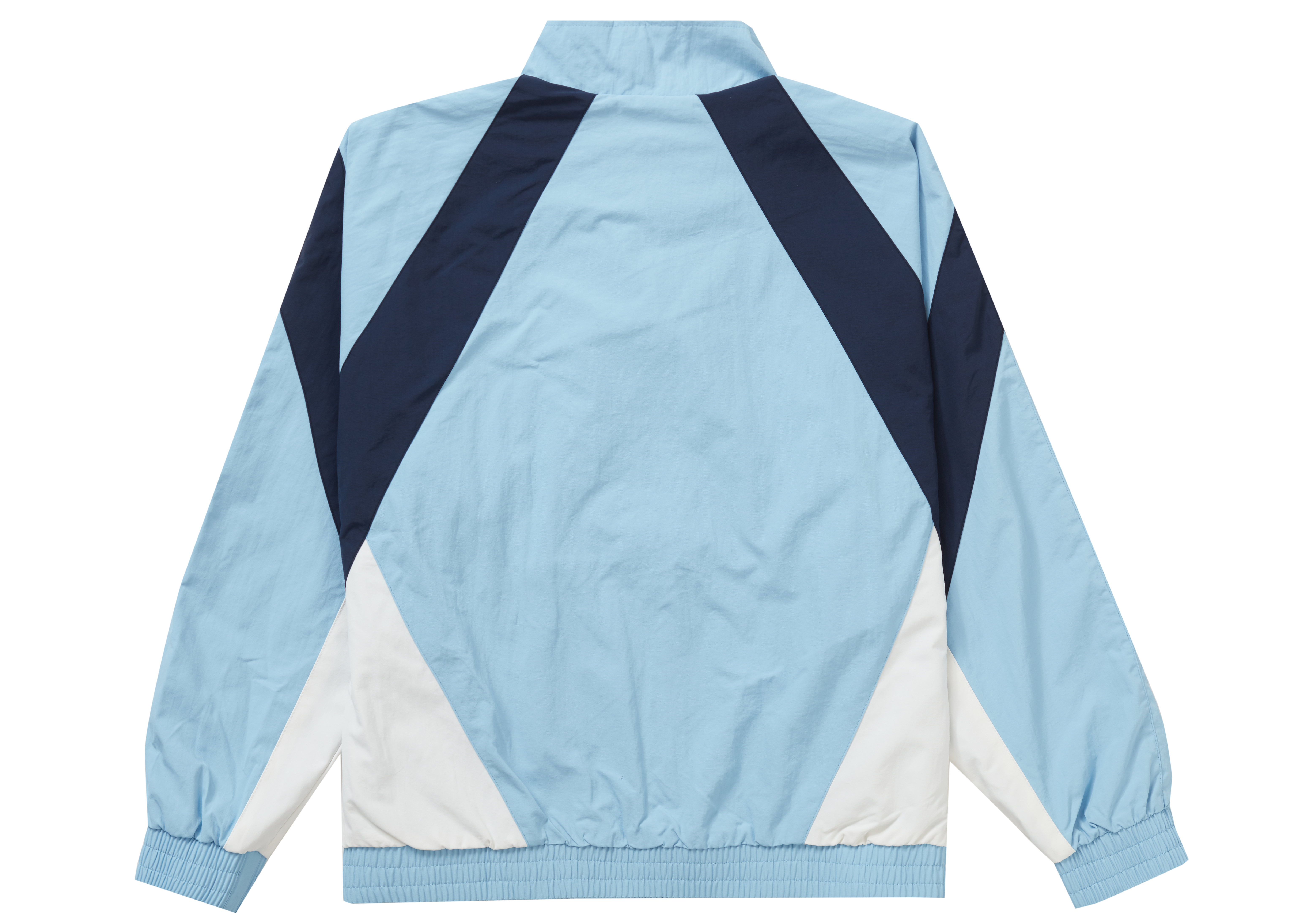 supreme paneled track jacket light blue