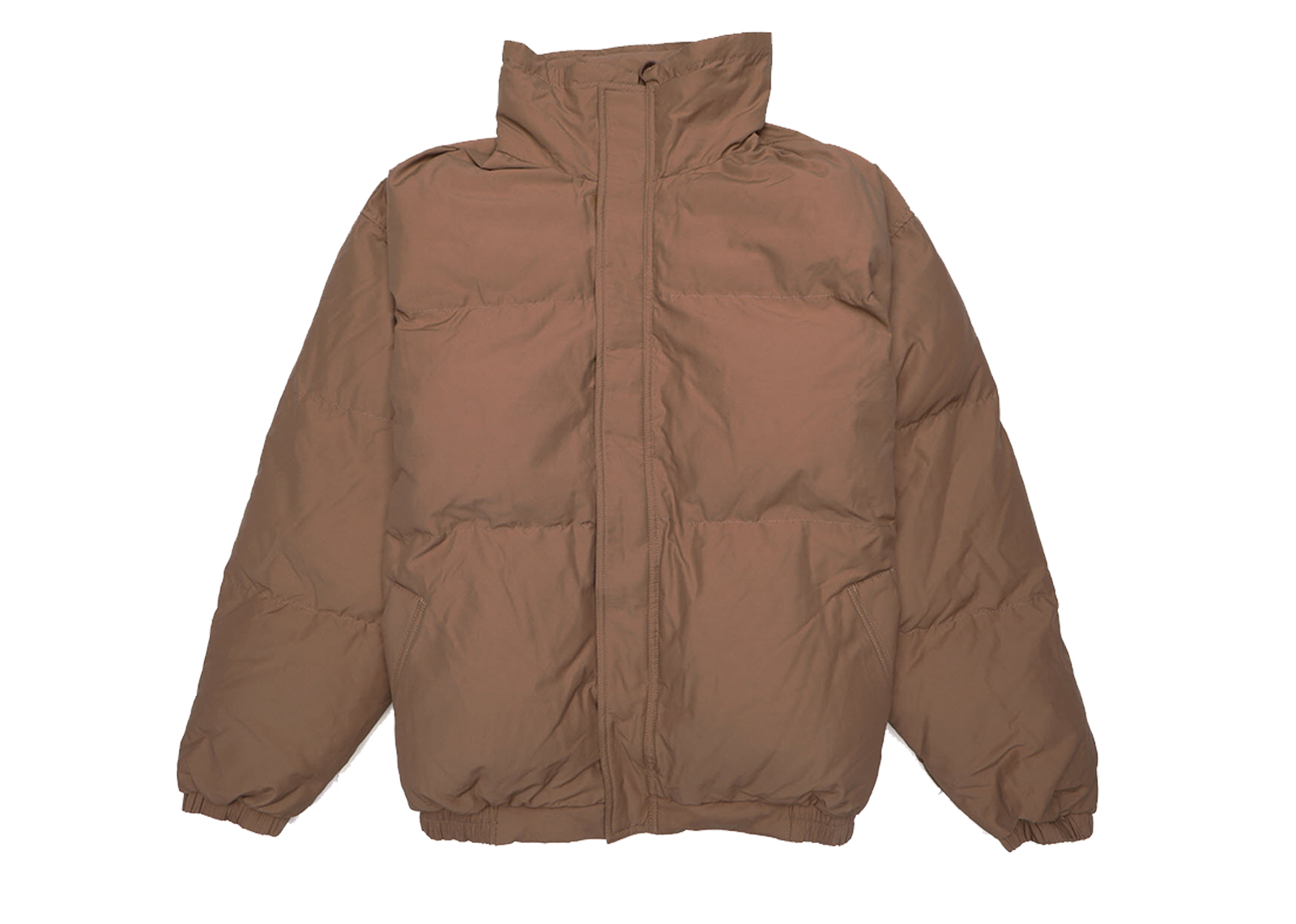 fear of god essentials puffer jacket bone