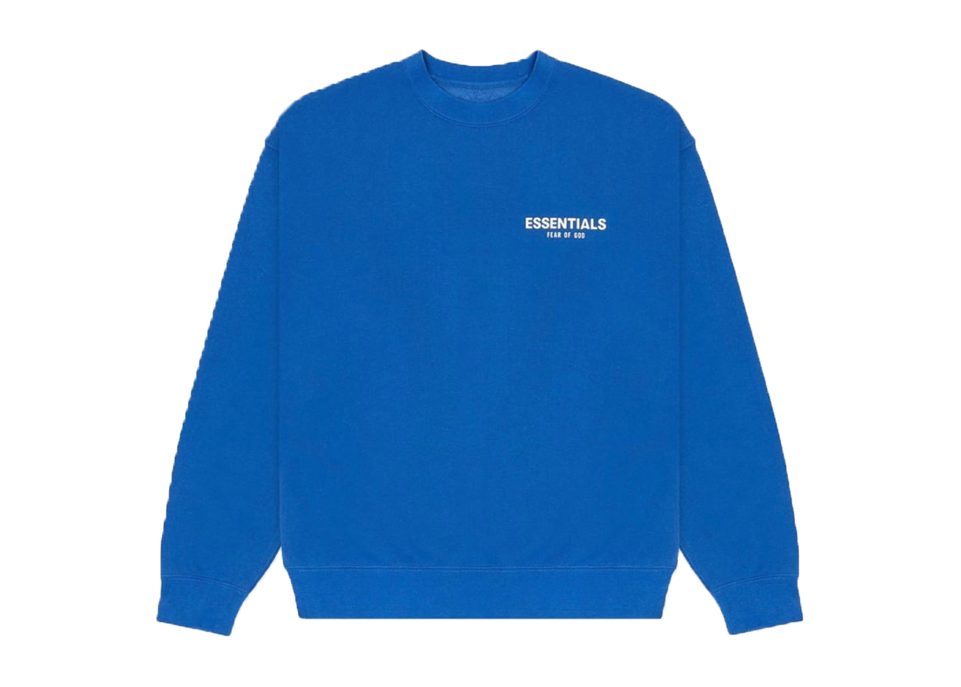 fear of god essentials hoodie blue