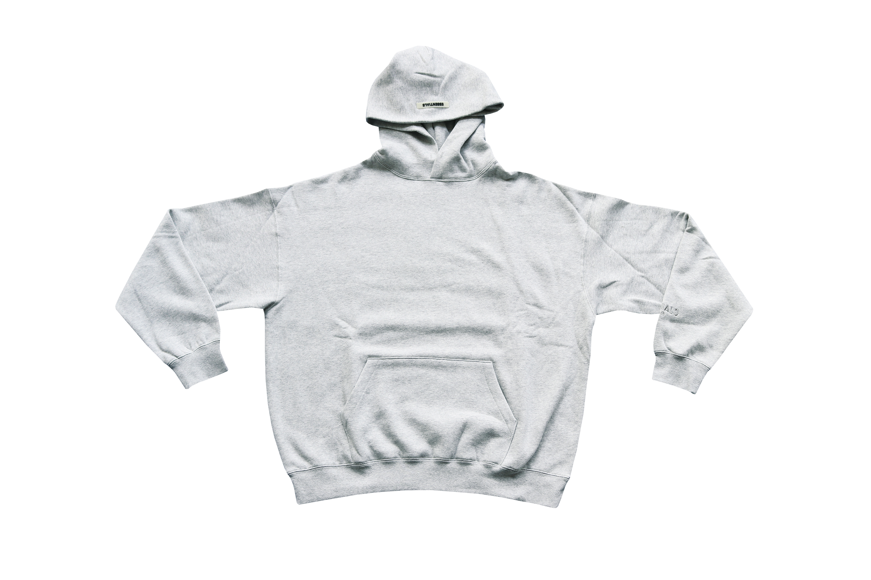 fear of god essentials hoodie grey